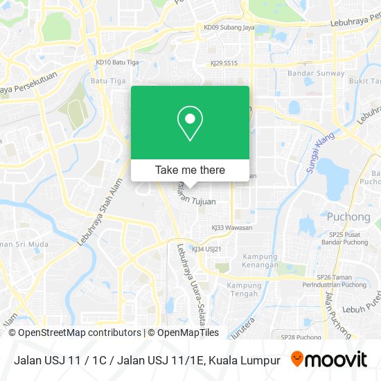 Peta Jalan USJ 11 / 1C / Jalan USJ 11 / 1E