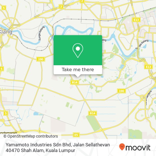 Yamamoto Industries Sdn Bhd, Jalan Sellathevan 40470 Shah Alam map