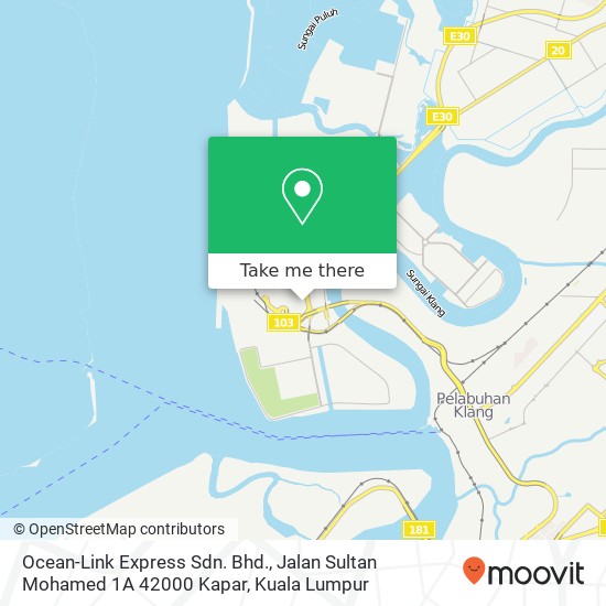 Peta Ocean-Link Express Sdn. Bhd., Jalan Sultan Mohamed 1A 42000 Kapar