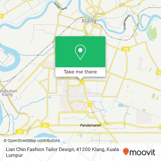 Lian Chin Fashion Tailor Design, 41200 Klang map