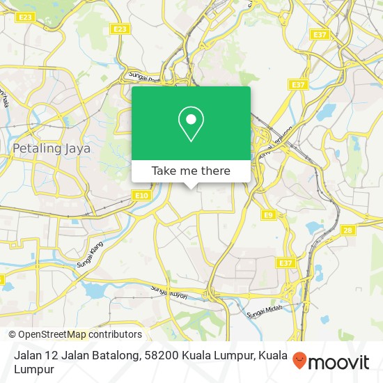 Peta Jalan 12 Jalan Batalong, 58200 Kuala Lumpur