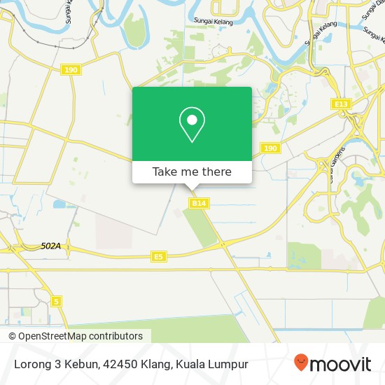 Peta Lorong 3 Kebun, 42450 Klang