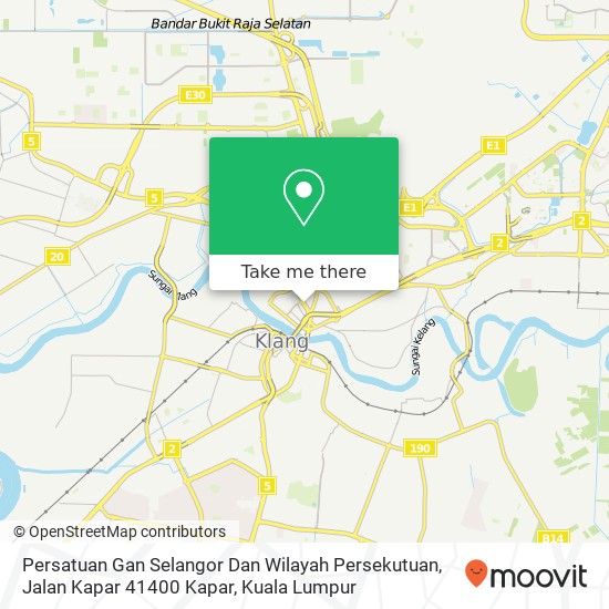 Persatuan Gan Selangor Dan Wilayah Persekutuan, Jalan Kapar 41400 Kapar map