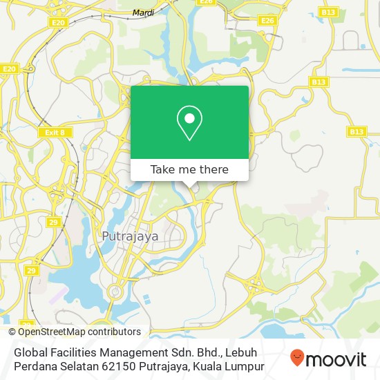 Peta Global Facilities Management Sdn. Bhd., Lebuh Perdana Selatan 62150 Putrajaya