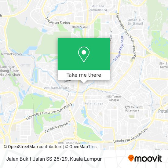 Peta Jalan Bukit Jalan SS 25/29