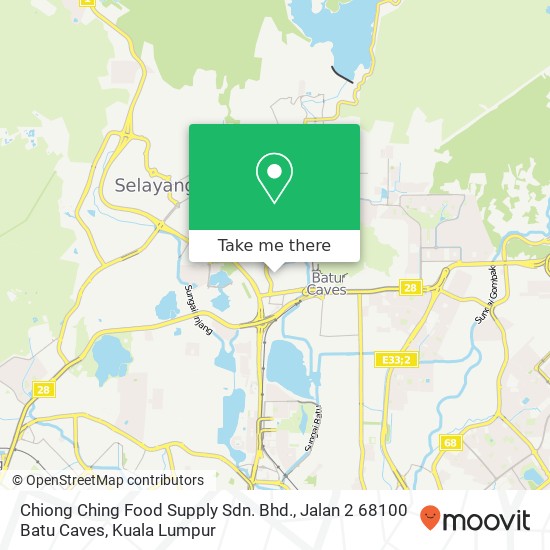 Chiong Ching Food Supply Sdn. Bhd., Jalan 2 68100 Batu Caves map