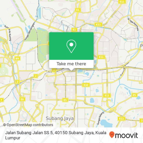 Jalan Subang Jalan SS 5, 40150 Subang Jaya map