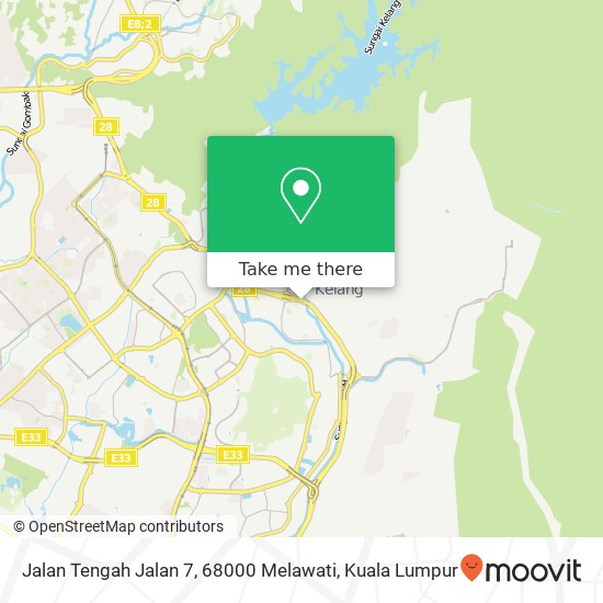 Jalan Tengah Jalan 7, 68000 Melawati map