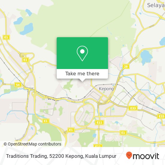 Traditions Trading, 52200 Kepong map