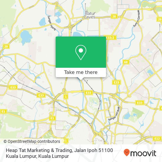 Heap Tat Marketing & Trading, Jalan Ipoh 51100 Kuala Lumpur map