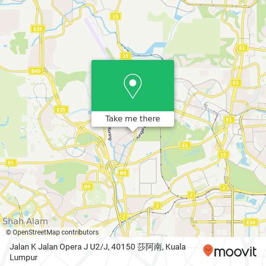 Jalan K Jalan Opera J U2 / J, 40150 莎阿南 map