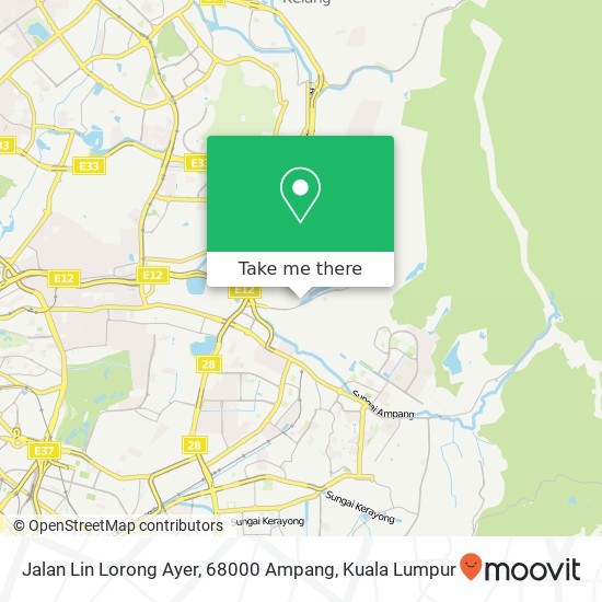 Peta Jalan Lin Lorong Ayer, 68000 Ampang