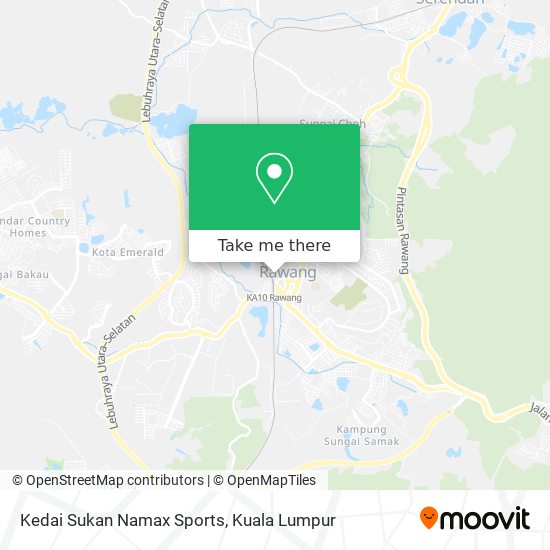 Kedai Sukan Namax Sports map