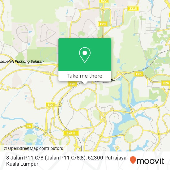 Peta 8 Jalan P11 C / 8 (Jalan P11 C / 8,8), 62300 Putrajaya