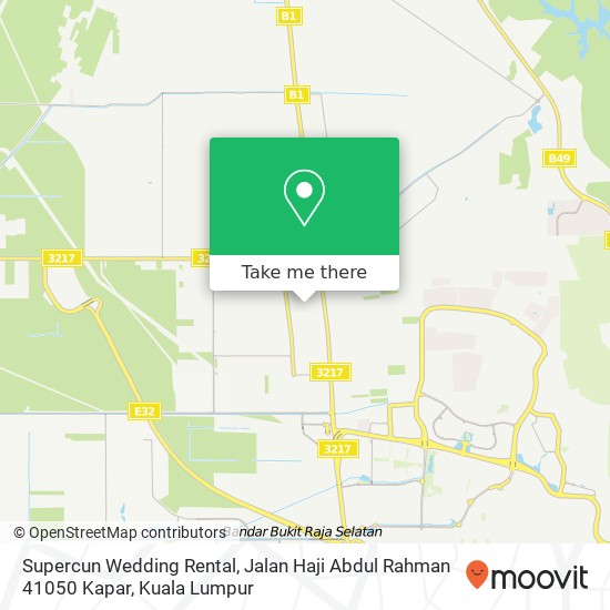 Supercun Wedding Rental, Jalan Haji Abdul Rahman 41050 Kapar map