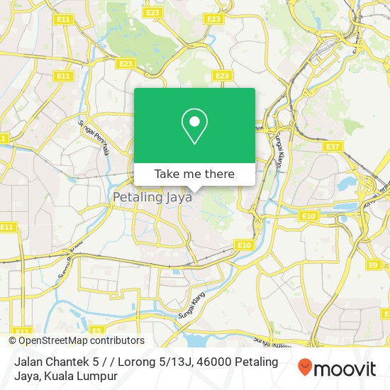 Jalan Chantek 5 / / Lorong 5 / 13J, 46000 Petaling Jaya map