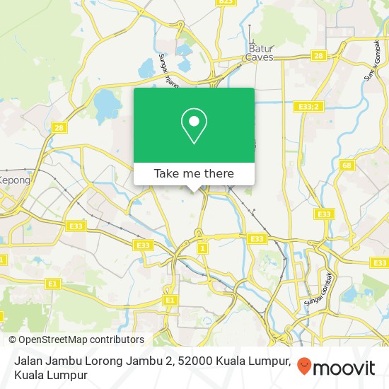 Jalan Jambu Lorong Jambu 2, 52000 Kuala Lumpur map