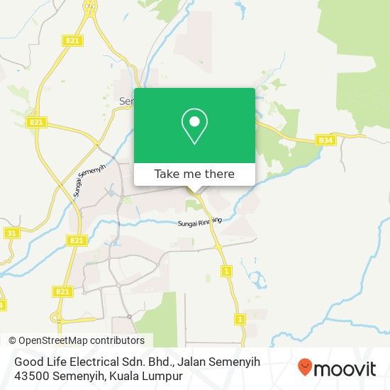 Peta Good Life Electrical Sdn. Bhd., Jalan Semenyih 43500 Semenyih