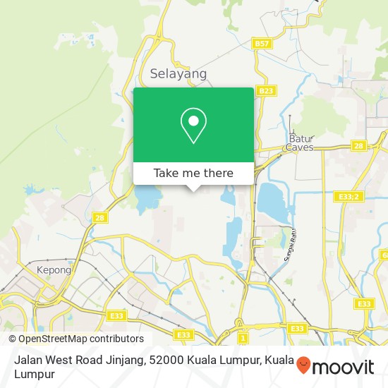 Jalan West Road Jinjang, 52000 Kuala Lumpur map
