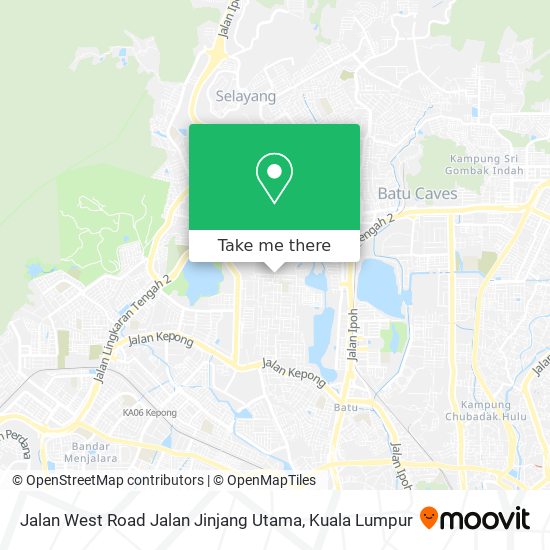 Jalan West Road Jalan Jinjang Utama map
