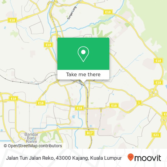 Jalan Tun Jalan Reko, 43000 Kajang map