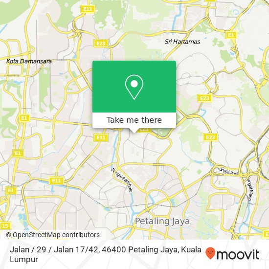 Peta Jalan / 29 / Jalan 17 / 42, 46400 Petaling Jaya