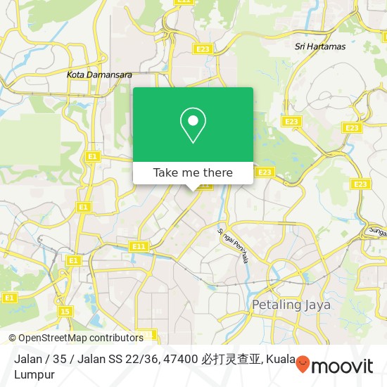 Jalan / 35 / Jalan SS 22 / 36, 47400 必打灵查亚 map