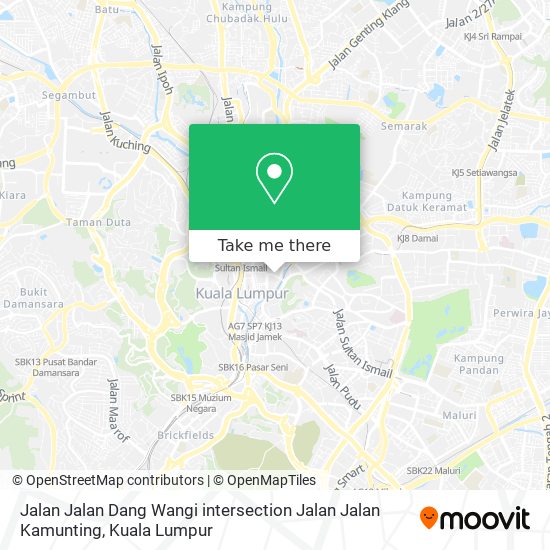 Jalan Jalan Dang Wangi intersection Jalan Jalan Kamunting map