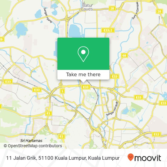 Peta 11 Jalan Grik, 51100 Kuala Lumpur