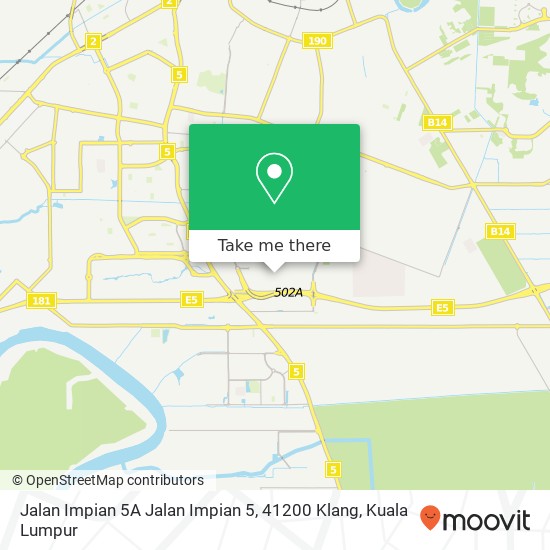 Peta Jalan Impian 5A Jalan Impian 5, 41200 Klang