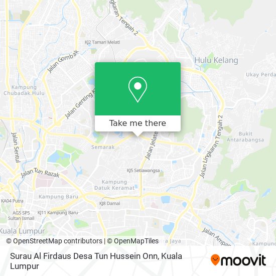 Peta Surau Al Firdaus Desa Tun Hussein Onn