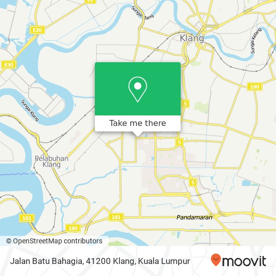 Peta Jalan Batu Bahagia, 41200 Klang