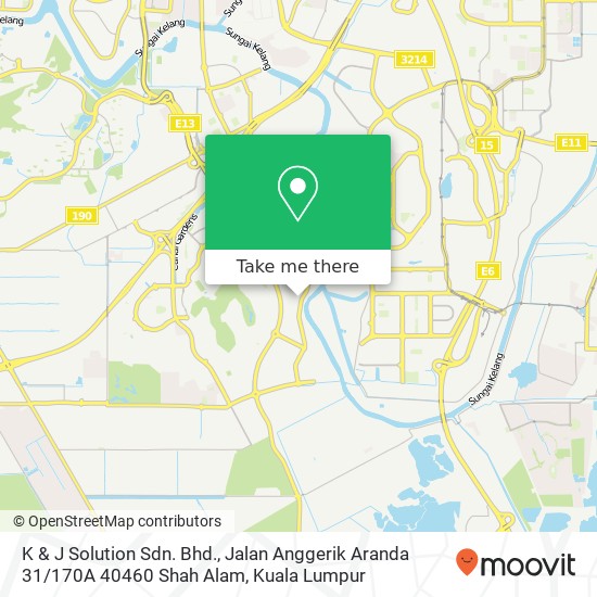 K & J Solution Sdn. Bhd., Jalan Anggerik Aranda 31 / 170A 40460 Shah Alam map