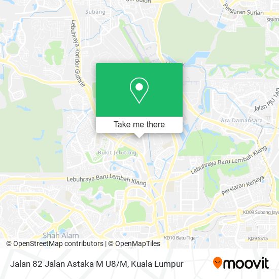 Peta Jalan 82 Jalan Astaka M U8/M