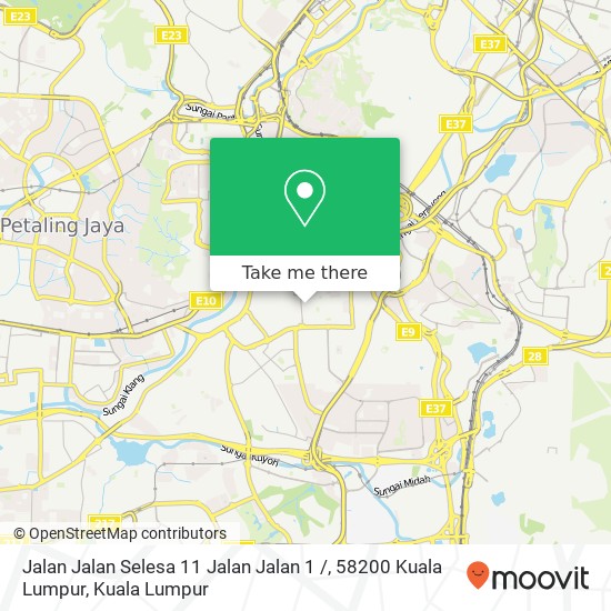 Peta Jalan Jalan Selesa 11 Jalan Jalan 1 /, 58200 Kuala Lumpur