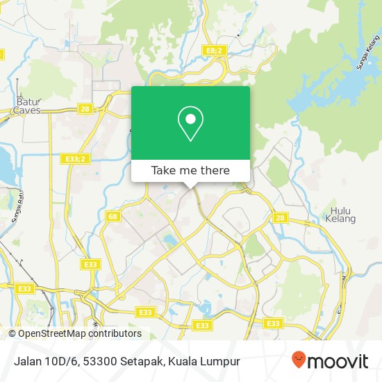 Peta Jalan 10D/6, 53300 Setapak