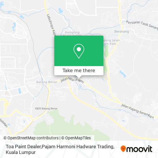 Toa Paint Dealer,Pajam Harmoni Hadware Trading map