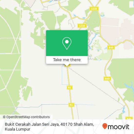 Peta Bukit Cerakah Jalan Seri Jaya, 40170 Shah Alam