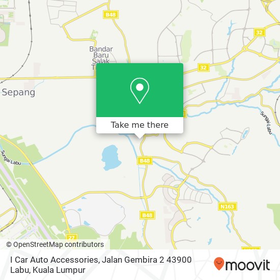 Peta I Car Auto Accessories, Jalan Gembira 2 43900 Labu