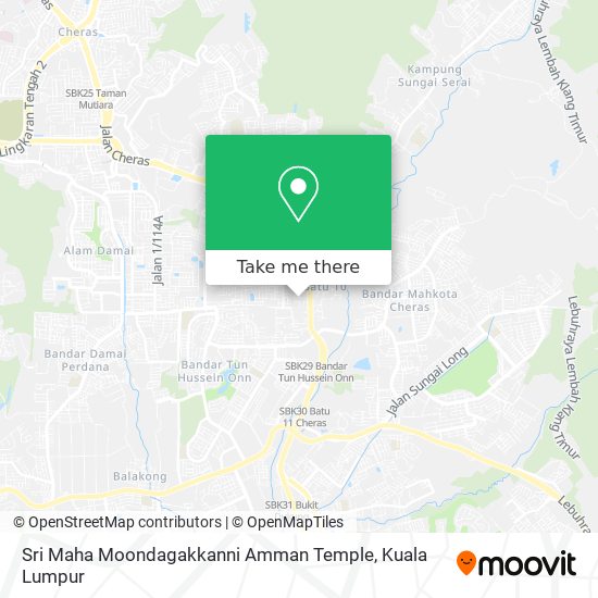 Sri Maha Moondagakkanni Amman Temple map