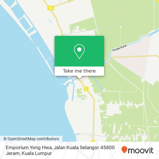 Peta Emporium Yong Hwa, Jalan Kuala Selangor 45800 Jeram