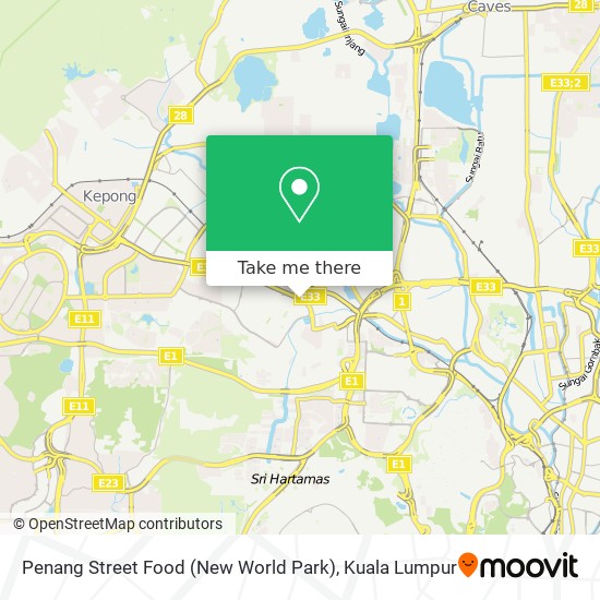 Peta Penang Street Food (New World Park)
