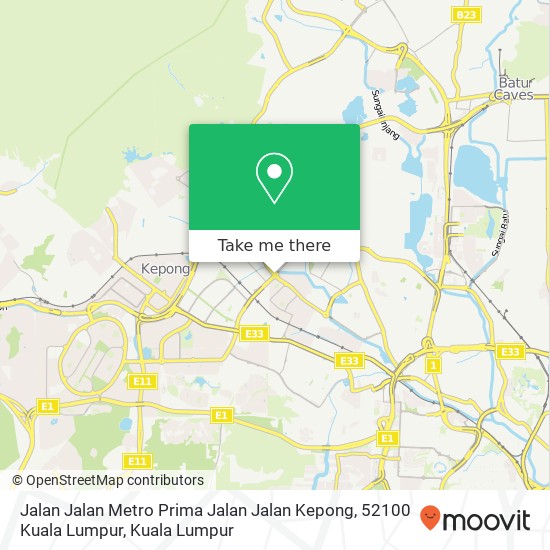 Jalan Jalan Metro Prima Jalan Jalan Kepong, 52100 Kuala Lumpur map