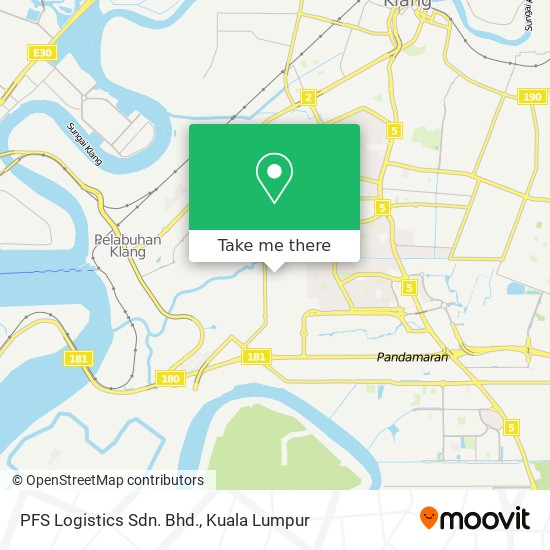 Peta PFS Logistics Sdn. Bhd.