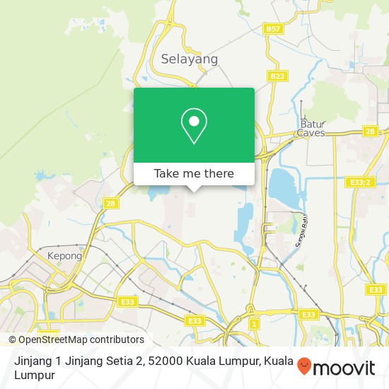 Peta Jinjang 1 Jinjang Setia 2, 52000 Kuala Lumpur