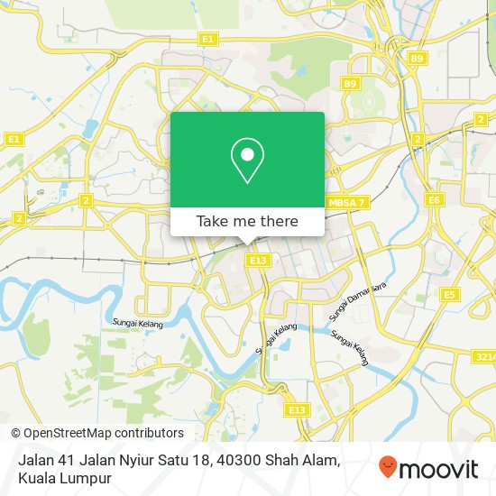 Jalan 41 Jalan Nyiur Satu 18, 40300 Shah Alam map