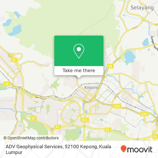 Peta ADV Geophysical Services, 52100 Kepong