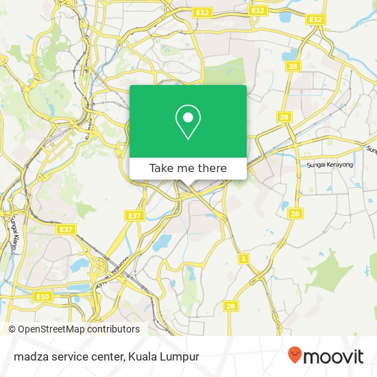 madza service center map