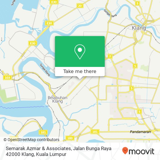 Peta Semarak Azmar & Associates, Jalan Bunga Raya 42000 Klang