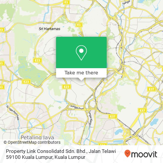 Property Link Consolidatd Sdn. Bhd., Jalan Telawi 59100 Kuala Lumpur map